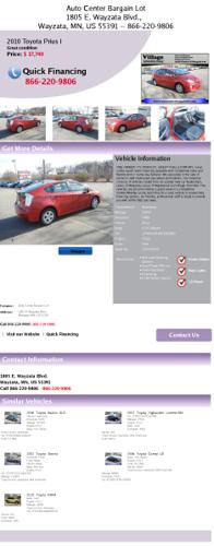 2010 toyota prius i finance available lm14392p1 red