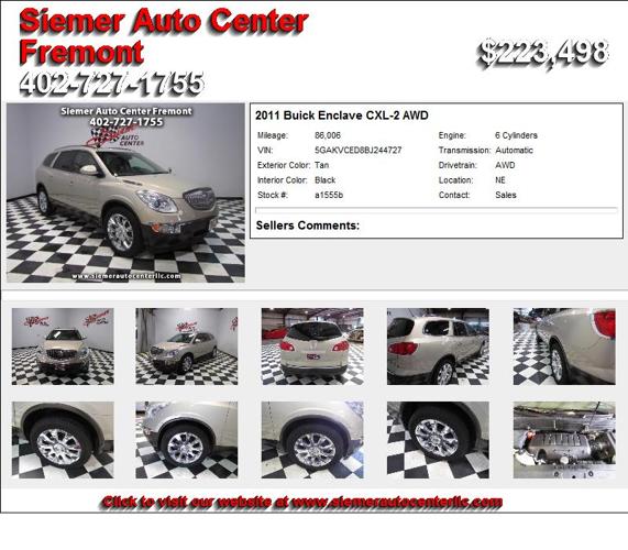 2011 Buick Enclave CXL-2 AWD - Cars For Sale NE