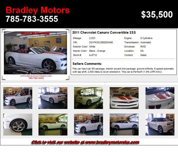 2011 Chevrolet Camaro Convertible 2SS - Needs New Owner