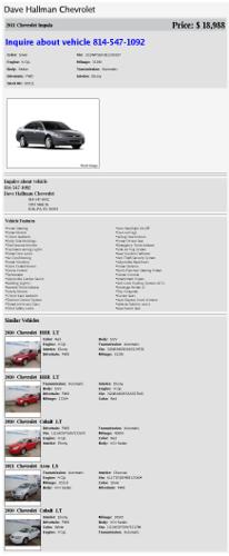 2011 chevrolet impala b9511 6 cyl.