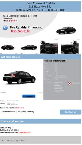 2011 chevrolet impala lt fleet low mileage 3191r 4 speed automatic