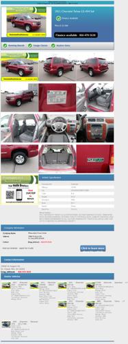 2011 chevrolet tahoe ls 4x4 5dr finance available t144-11 red