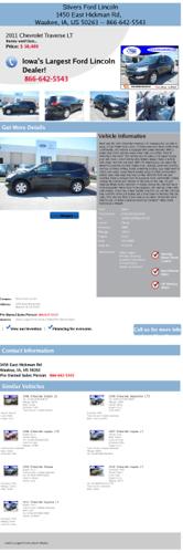 2011 chevrolet traverse lt finance available i30102a suv awd