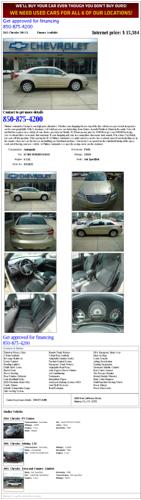 2011 chrysler 200 lx finance available 3515633 not specified