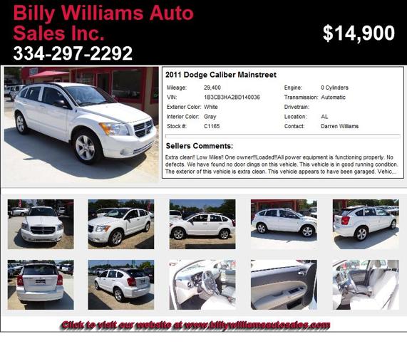 2011 Dodge Caliber Mainstreet - Your Search is Over
