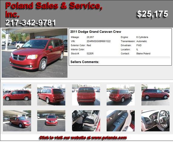 2011 Dodge Grand Caravan Crew