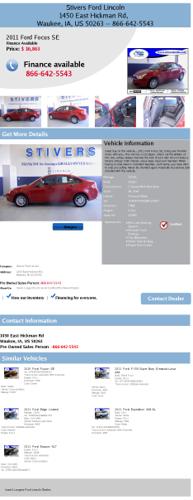 2011 ford focus se certified great condition d2945 fwd