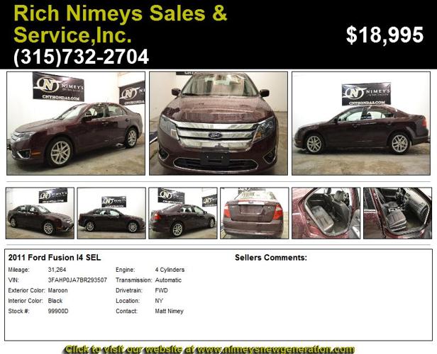 2011 Ford Fusion I4 SEL - This is the one you have been looking for