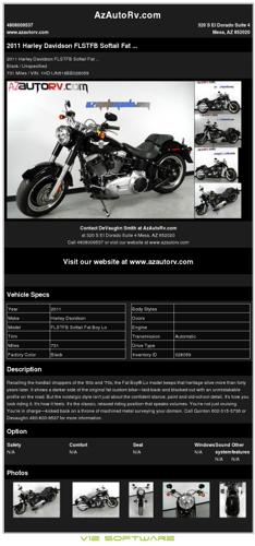 2011 Harley Davidson FLSTFB Softail Fat ...