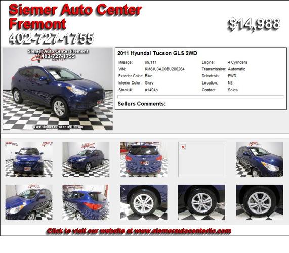 2011 Hyundai Tucson GLS 2WD - Visit our website