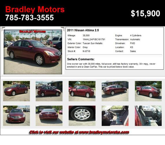 2011 Nissan Altima 2.5 - Look No Further