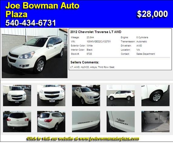 2012 Chevrolet Traverse LT AWD - Buy Me