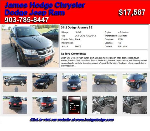 2012 Dodge Journey SE - You will be Satisfied