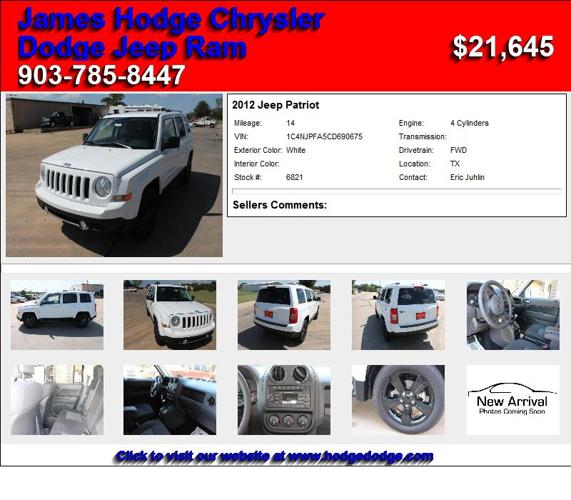 2012 Jeep Patriot - Needs New Home