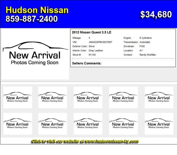2012 Nissan Quest 3.5 LE - Diamond in the Rough