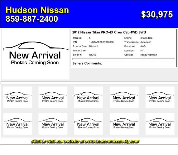2012 Nissan Titan PRO-4X Crew Cab 4WD SWB - Stop Looking and Buy Me