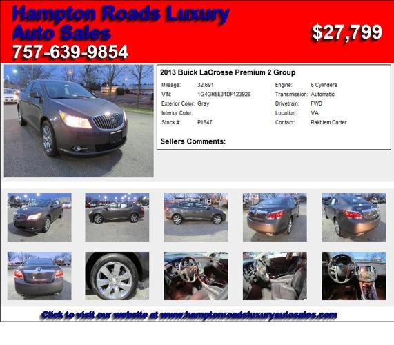 2013 Buick LaCrosse Premium 2 Group - Affordable Car Lot