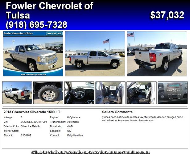 2013 Chevrolet Silverado 1500 LT - Must Liquidate