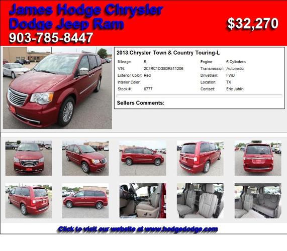 2013 Chrysler Town & Country Touring-L - This is the one