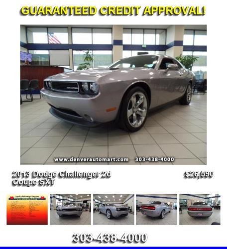 2013 Dodge Challenger 2d Coupe SXT - Bad Credit Welcome