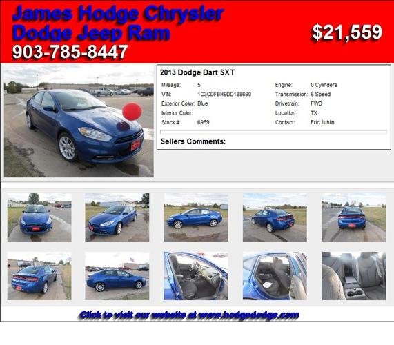 2013 Dodge Dart SXT - Call Now