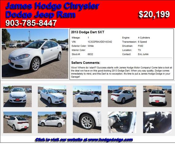 2013 Dodge Dart SXT - Priced to Sell