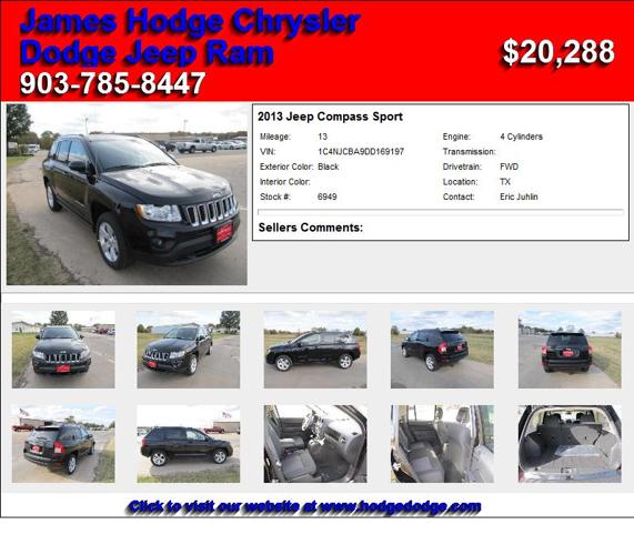 2013 Jeep Compass Sport - No Need to continue Shopping