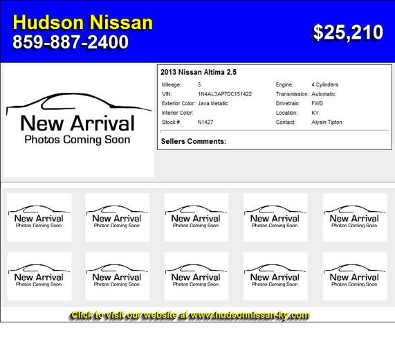 2013 Nissan Altima 2.5 - Call to Schedule your Test Drive