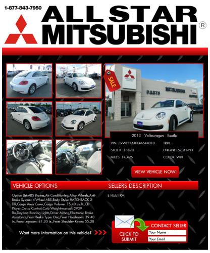 ?2013 Volkswagen Beetle 14496 miles WHI?