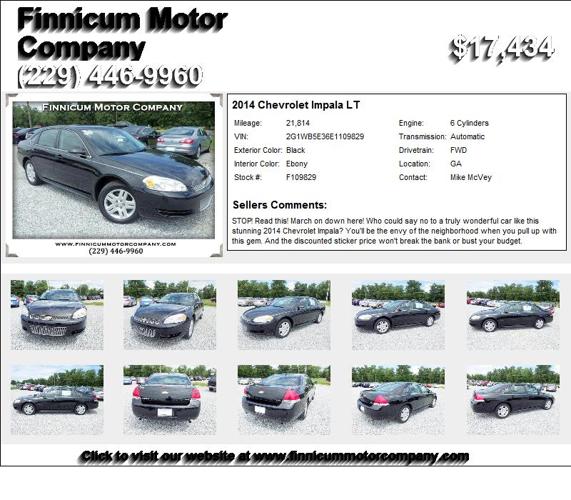 2014 Chevrolet Impala LT - Give us a Call