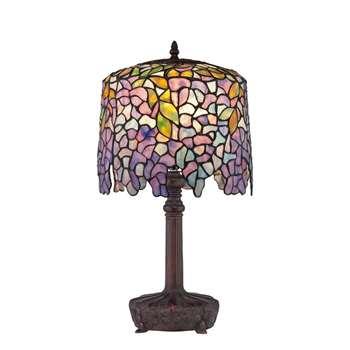$219.99, Quoizel 1 Light Purple Wisteria Tiffany Table Lamp - TF1139T