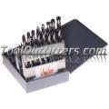 21 Piece Fractional Jobber Length Drill Bit Set