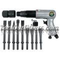 250mm Long Barrel Air Hammer with 9 Piece Chisel Set