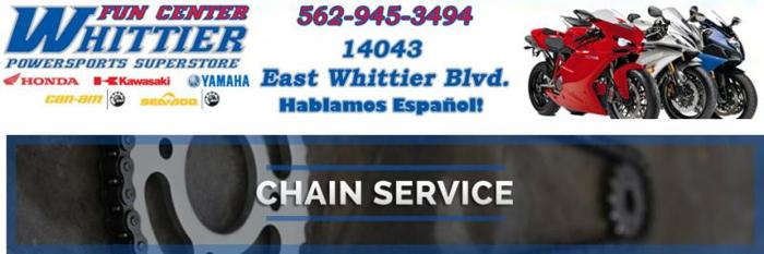 $27.99, Motorcycle - ATV - Scooter Chain Service - $27.99