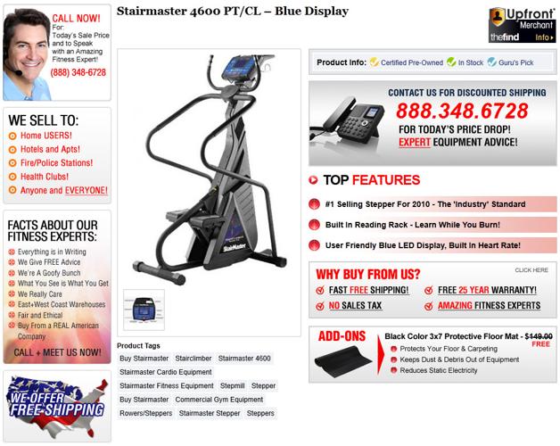 $2,345.33, Stairmaster 4600 PT/CL - Free Shipping - BEST Warranty