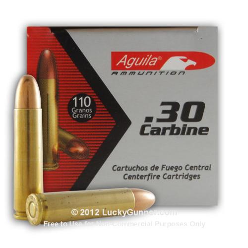 30 Carbine - 110 gr FMJ - Aguila - 1000 Rounds