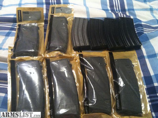 30rd AR-15 mags 6 pmags and 4 GI