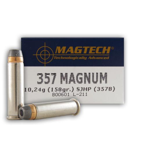 357 Mag - 158 gr SJHP - Magtech - 50 Rounds