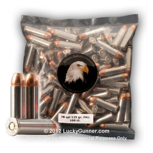 38 Special - 158 gr FMJ - Military Ballistics Industries - 1000 Rounds