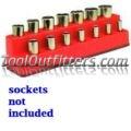 3/8 in. Drive 14 Hole Rocket Red Impact Socket Holder