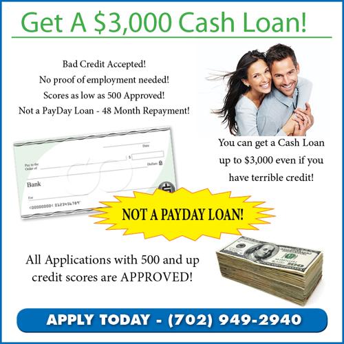 ? $3k Cash Loan Bad Credit Ok!
