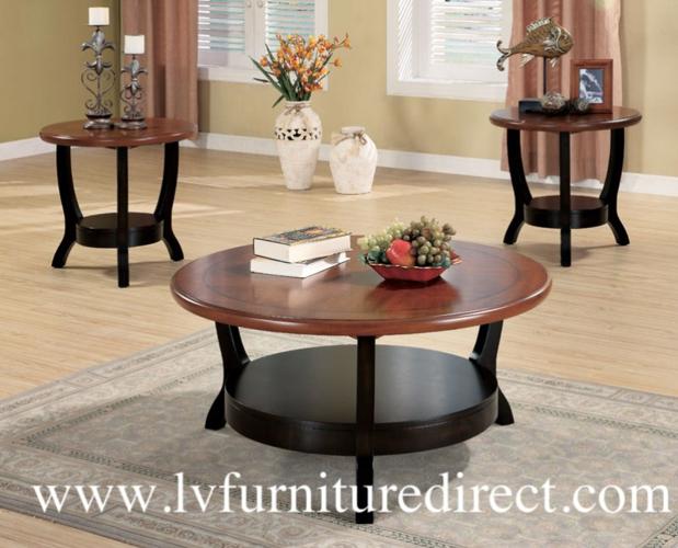 3PC Coffee Table Set in Rich Cappuccino