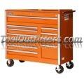 42 in. 11 Drawer Cabinet with Roller Bearing Slides - Orange