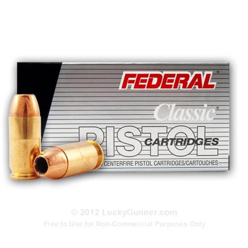 45 ACP - 185 gr JHP - Federal Classic Personal Defense - 50 Rounds