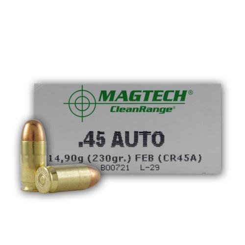 45 ACP - 230 gr FEB - Clean Range - Magtech - 50 Rounds