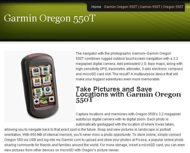 $461.54, Garmin Oregon 550T