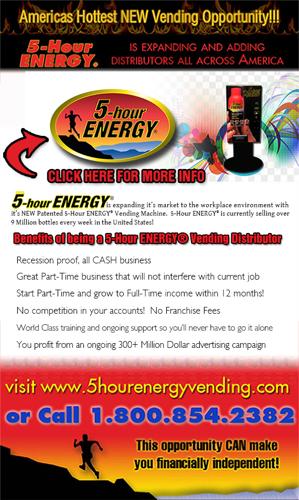 5-Hour Energy wants you to start your vending machine business ?
