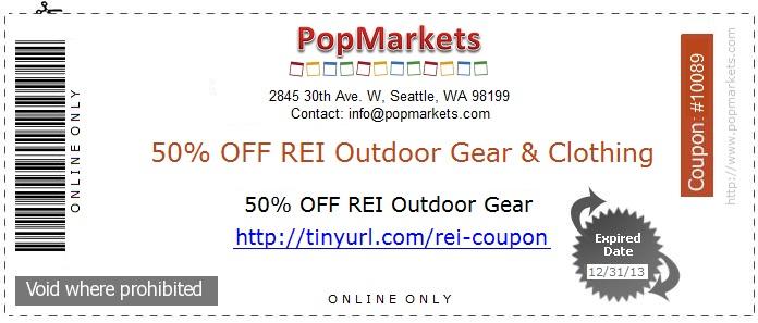 50% OFF REI Outdoor Gear & Clothing