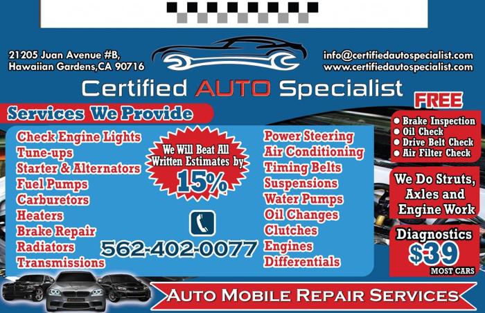 (562)402-0077 <<<< Hawaiian Gardens ? Ca-Ignition And Fuel System Services