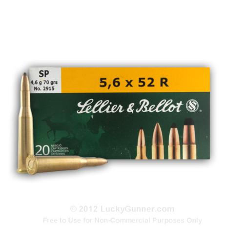 5.6x52mm Rimmed - 70 gr SP - Sellier & Bellot - 20 Rounds